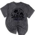 Proud Senior Dad Soccer Class Of 2027 Graduation Graduate Mineral Wash Tshirts Mineral Black
