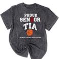 Proud Senior Tia 2026 Graduation Basketball Player Mineral Wash Tshirts Mineral Black