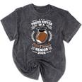 Proud Sister Of a 2026 Football Senior Graduation Mineral Wash Tshirts Mineral Black