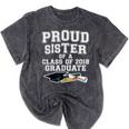 Proud Sister Of A Grad Class Of 2018 Graduation Apparel Mineral Wash Tshirts Mineral Black