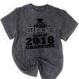 Proud Step Dad Of A Class Of 2018 Tee Graduate Graduation Z1 Mineral Wash Tshirts Mineral Black