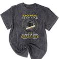 Proud Step Dad The Class Of 2019 Graduate Graduation Shirt Mineral Wash Tshirts Mineral Black