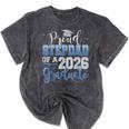 Proud Stepdad Of Senior 2026 Class Of 2026 Graduation Mineral Wash Tshirts Mineral Black