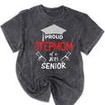 Proud Stepmom Of a 2019 Senior Graduation Family Mineral Wash Tshirts Mineral Black