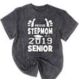 Proud Stepmom Of A 2019 Senior School Graduation Shirt Mineral Wash Tshirts Mineral Black