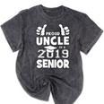 Proud Uncle Of A 2019 Senior School Graduation Shirt Mineral Wash Tshirts Mineral Black