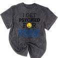 I Get Psyched For Psychology Psychologist Graduation Mineral Wash Tshirts Mineral Black
