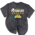 Psychology Degree Graduation Senior Celebration Grad Party Mineral Wash Tshirts Mineral Black