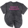 Punch It Margaret Vintage Retro 1980's Nostalgia Mineral Wash Tshirts Mineral Black
