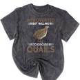 Quail Bird Lover Introvert Quail Mineral Wash Tshirts Mineral Black