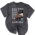 Queen Masters Degree Graduation Educated Melanin Grad Mineral Wash Tshirts Mineral Black