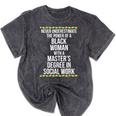Queen MSW Social Work Masters Graduation Mineral Wash Tshirts Mineral Black