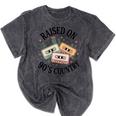 Raised On 90's Country Music Lover Nostalgia Retro Vibe Premium Tri-Blend Mineral Wash Tshirts Mineral Black