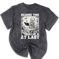 Reading Time At Last Book Lover Introvert Skeleton Reading Mineral Wash Tshirts Mineral Black Reading Time At Last Book Lover Introvert Skeleton Reading Mineral Wash Tshirts Mineral Black