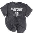 Recreational Therapy Recreational Therapist Graduation Mineral Wash Tshirts Mineral Black