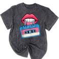 Retro 80s And 90s Cassette Perfect For Nostalgia Mineral Wash Tshirts Mineral Black