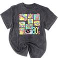 Retro 80s Nostalgia 1980s Throwback Party Costume Mineral Wash Tshirts Mineral Black