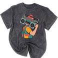Retro 90s Boombox Nostalgia Party For Music Lovers Men Women Mineral Wash Tshirts Mineral Black