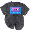 Retro Cassette Tape Tee 90s Nostalgia Aesthetic Mineral Wash Tshirts Mineral Black