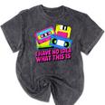 Retro Cassette Vintage 80s Nostalgia Mineral Wash Tshirts Mineral Black