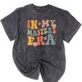 Retro Groovy In My Master's Degree Era Graduation Master Mineral Wash Tshirts Mineral Black