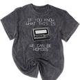 Retro Pager 90s Nostalgia Premium Tri-Blend Mineral Wash Tshirts Mineral Black