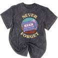 Retro Pager Never Forget Nostalgia Vintage Mineral Wash Tshirts Mineral Black