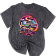 Retro Graphic Print With a Touch Of Nostalgia Mineral Wash Tshirts Mineral Black