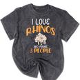 I Like Rhinos And Maybe 3 People Introvert Animal Mineral Wash Tshirts Mineral Black I Like Rhinos And Maybe 3 People Introvert Animal Mineral Wash Tshirts Mineral Black