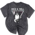 Rock & Roll Wizard Music Nostalgia Premium Tri-Blend Mineral Wash Tshirts Mineral Black