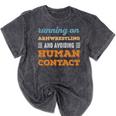 Running On Armwrestling Social Introvert Humor Vintage Mineral Wash Tshirts Mineral Black