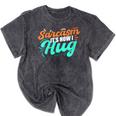 Sarcasm It's How I Hug Sarcastic Humor Introvert Mineral Wash Tshirts Mineral Black