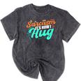 Sarcasm It's How I Hug Sarcastic Humor Introvert Mineral Wash Tshirts Mineral Black