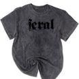 Sarcasm Women Introvert Wild Men Feral Mineral Wash Tshirts Mineral Black