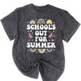 School's Out For Summer Unicorn Graduation Teacher Student Mineral Wash Tshirts Mineral Black