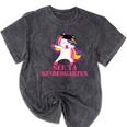 See Ya Kindergarten DABBING Unicorn Graduation Meme Mineral Wash Tshirts Mineral Black