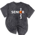Senior 2023 Basketball Graduation Party Mineral Wash Tshirts Mineral Black