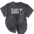 Senior 2024 Class Of 2024 Seniors Graduation 2024 Graduate Mineral Wash Tshirts Mineral Black