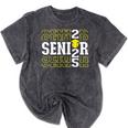 Senior 2025 Softball Class Of 2025 Graduation Mineral Wash Tshirts Mineral Black