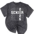 Senior 2026 Class Of 2026 Seniors Graduation 2026 Senior 26 Mineral Wash Tshirts Mineral Black