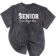 Senior 2026 Drum Major Mom 2026 Marching Band Graduation Mineral Wash Tshirts Mineral Black