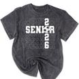 Senior 2026 Soccer Player Class Of 2026 Senior Graduation Mineral Wash Tshirts Mineral Black