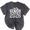 Senior 2026 Wrestling Class Of 2026 Wrestler Graduation Mineral Wash Tshirts Mineral Black