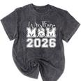 Senior 2026 Wrestling Mom Proud Senior 2026 Mom Graduation Mineral Wash Tshirts Mineral Black