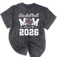 Senior Basketball Mom Class Of 2026 Graduation Premium Tri-Blend Mineral Wash Tshirts Mineral Black