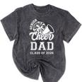 Senior Cheerleader Dad Cheer Class Of 2026 Graduation Men Mineral Wash Tshirts Mineral Black