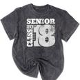 Senior Class Of 2018 T Shirt High School Graduation Mineral Wash Tshirts Mineral Black