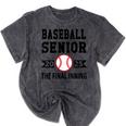 Senior Class Of 2025 Baseball Senior Night Graduation Party Mineral Wash Tshirts Mineral Black