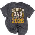 Senior Dad Class Of 2026 Purple Yellow Vintage Graduation Mineral Wash Tshirts Mineral Black