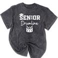 Senior Drumline Class Of 2026 Marching Band Graduation Mineral Wash Tshirts Mineral Black